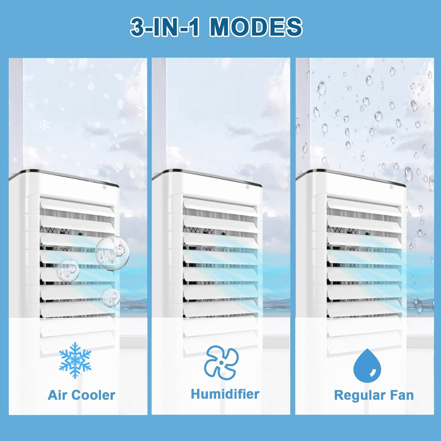 Evaporative Air Cooler,3-IN-1