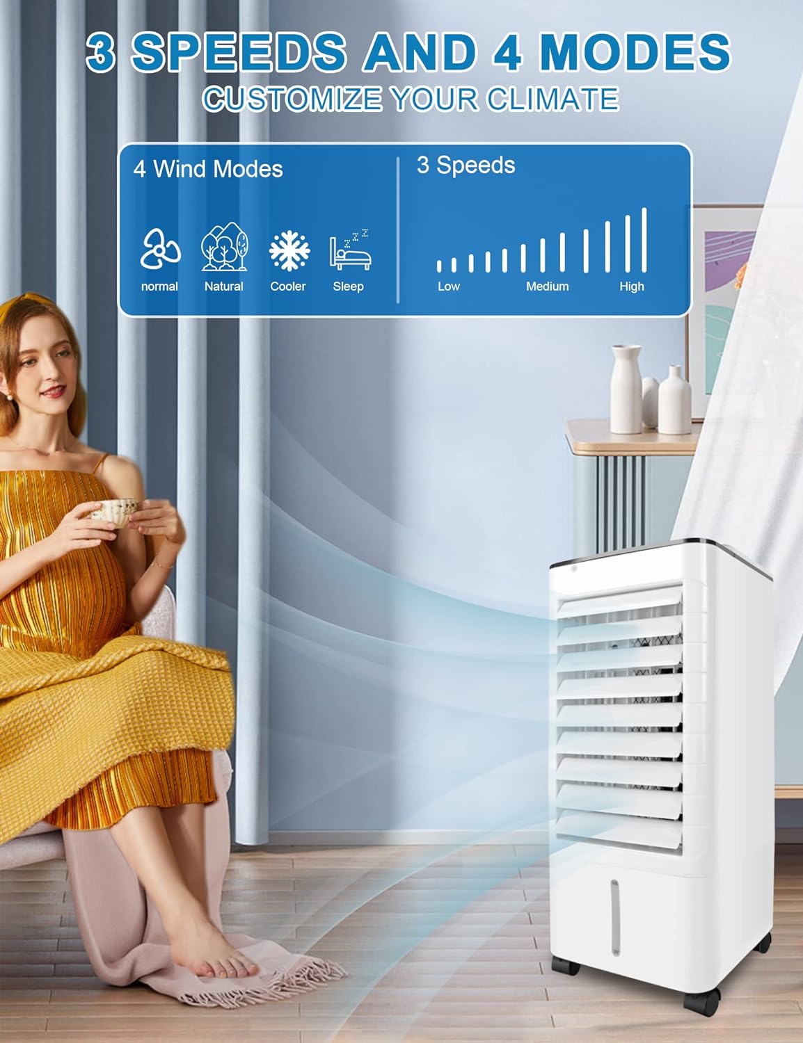 Evaporative Air Cooler,3-IN-1