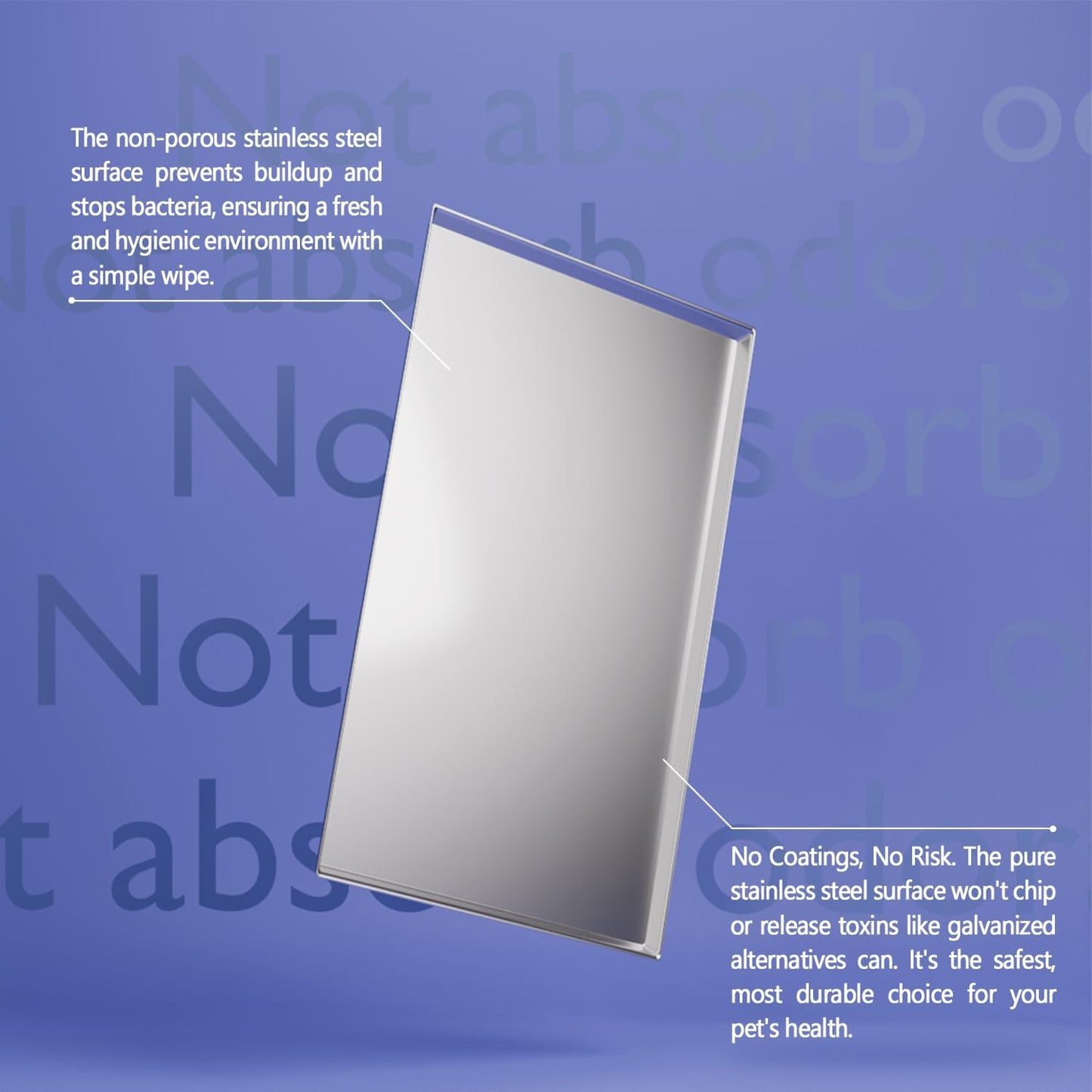 Zinpxlls Stainless Steel Litter trays for pets 35"