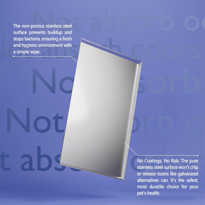 Zinpxlls Stainless Steel Litter trays for pets 35"