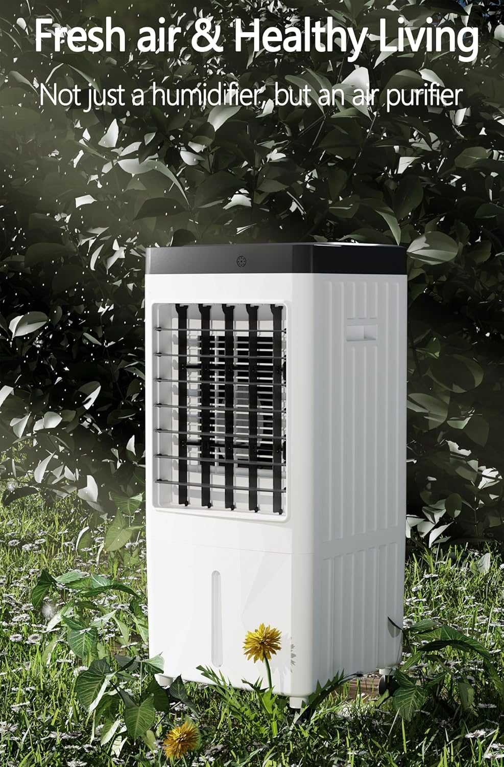 JOZERMADE Evaporative Air Cooler,3-IN-1 Portable Air Conditioners Remote Control, 80° Oscillation Energy Efficient Bladeless Air Cooler for Room Bedroom Home Indoor